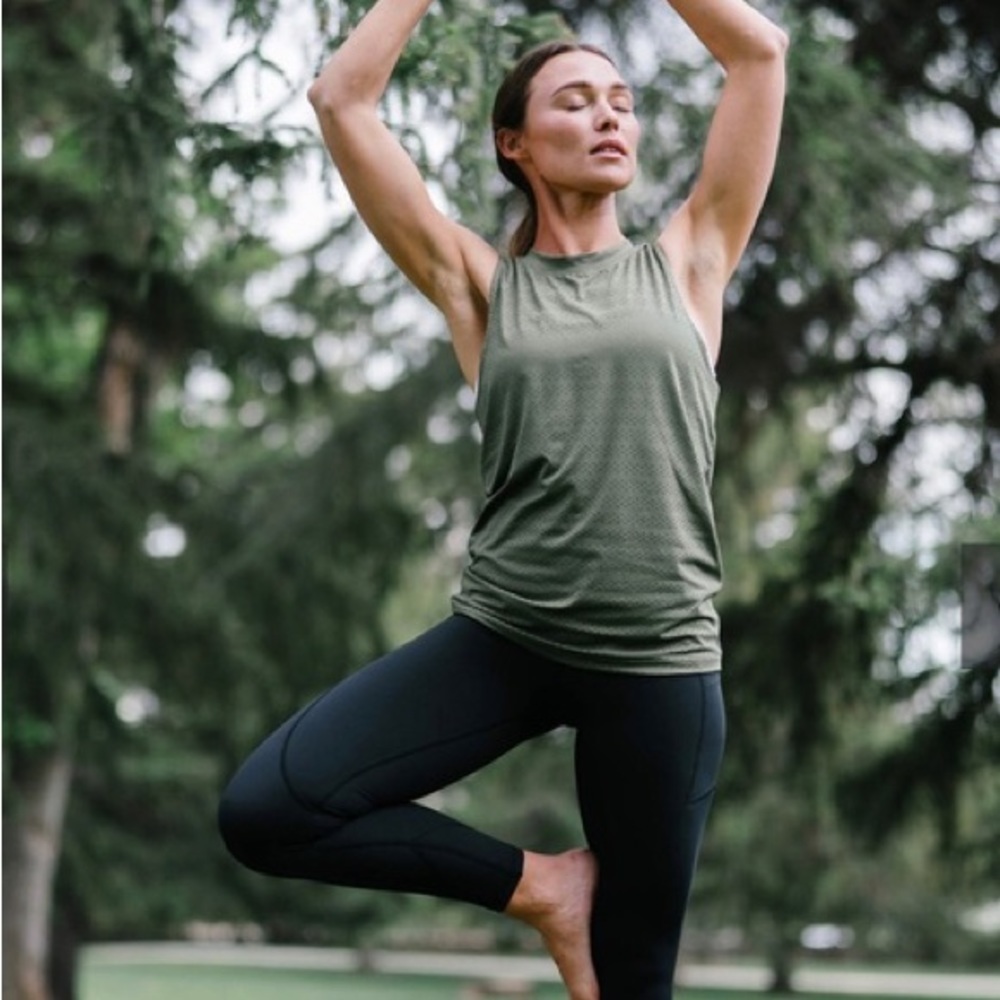 ZYIA Olive Chill Tank | Green Muscle Shirt